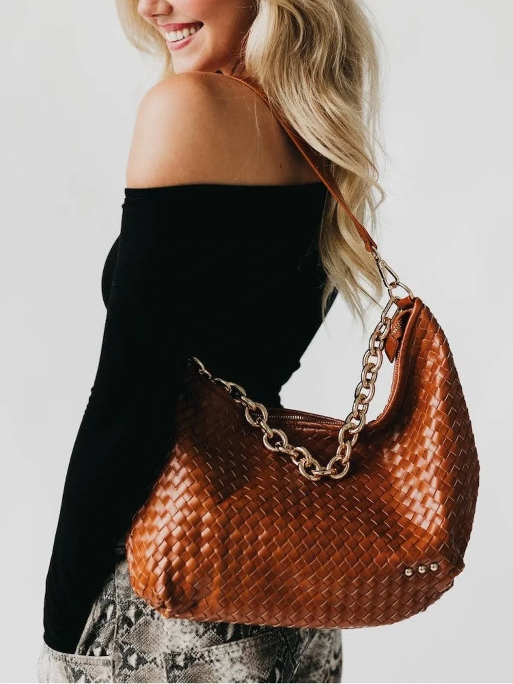 Sienna Slouchy Woven Shoulder Bag